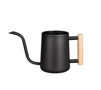 IMEEA 35oz/1000ml Watering Can Stainless Steel Indoor Watering Can with Long Spout and Wooden Handle Watering Jug for Houseplant Office Potted Plants (Black)