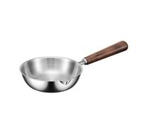 IMEEA 5.9-Inch Egg Pan Mini Frying Pan Omelet Pans SUS304 Stainless Steel Cooking Sauce Pans with Wooden Handle