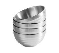IMEEA Stainless Steel Bowls 10 Oz Double Walled Insulated Soup Bowls Small Serving Bowl for Snack Cereal Ice Cream, Set of 4
