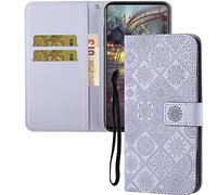 IMEIKONST Compatible with Samsung Galaxy A51 4G Flip Case, Premium Leather Retro Phone Case Notebook Wallet with Card Holder Magnetic Closure Shockproof Cover for Samsung A51 4G. Light Purple XCH