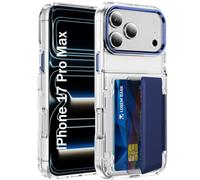 IMEIKONST for iPhone 17 Pro Max Case with Wallet Card Holder Blue TMKB