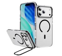 IMEIKONST for iPhone 2025 Pro Case, 10FT Shockproof Military Grade Drop Protection, Magnetic Ring Wireless Charging, Bracket Camera Transparent Matte Back Cover for iPhone 2025 Pro. Black YCFG
