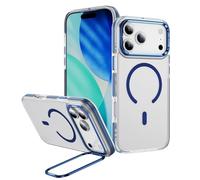 IMEIKONST for iPhone 2025 Pro Case, 10FT Shockproof Military Grade Drop Protection, Magnetic Ring Wireless Charging, Bracket Camera Transparent Matte Back Cover for iPhone 2025 Pro. Blue YCFG