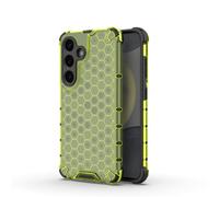 IMEIKONST for Samsung Galaxy S25 5G Translucent Case Honeycomb Ribbon 2 in 1 Design Slim Shockproof Airbag Drop Protection Anti-Fingerprint Durable Phone Cover for Samsung S25 5G. Green Beehive FC