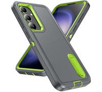 IMEIKONST for Samsung Galaxy S25 Case with Kickstand, 12FT Shockproof Military Grade Drop Protection Shell Matte Anti-Fingerprint TPU Bumper 3 in 1 Phone Cover for Samsung Galaxy S24. Grey HWF