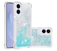 IMEIKONST for Samsung Galaxy S25 Edge Case Liquid Sparkly Glitter Bling Clear Transparent Case for Women Girls TPU Bumper Silicone Shockproof Protective Cover for Samsung S25 Edge. Star Blue YBW