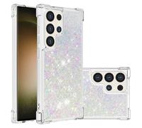 IMEIKONST Glitter Case for Samsung Galaxy S25 Ultra, Liquid Sparkle Quicksand Clear Transparent Sequin for Girls Women Slim TPU Bumper Silicone Shockproof Cover for Samsung S25 Ultra. Colorful YBW