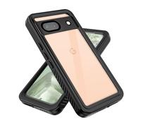 IMEIKONST Google Pixel 8A IP68 Waterproof Case, Heavy Duty Front and Back Cover Full Body 360° Protective Shockproof Underwater Dustproof Armor Phone Case for Google Pixel 8A. Black FS