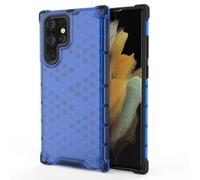 IMEIKONST Honeycomb Case for Samsung Galaxy S23 Ultra, Transparent Shock Absorption Cushion Protection [ Anti-Yellow ] [ Anti-fingerprint ] Ultra Thin Cover for Samsung S23 Ultra. Blue Beehive