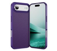 IMEIKONST Magnetic Case for iPhone 2025 Air, Carbon Fiber + TPU Bumper Skin-Friendly Thin Shell, Wear Resistant Anti-Slip Anti-Scratch Shockproof Protective Cover for iPhone 2025 Air. Purple TXW