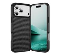 IMEIKONST Phone Case for iPhone 2025 Pro Max, Carbon Fiber + TPU Bumper Skin-Friendly Magnetic Lightweight Shell, Wear Resistant Anti-Scratch Shockproof Cover for iPhone 2025 Pro Max. Black TXW