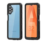 IMEIKONST Samsung Galaxy A32 5G IP68 Waterproof Case, Heavy Duty Front and Back Cover Full Body 360° Protective Shockproof Underwater Dustproof Armor Phone Case for Samsung A32 5G. Black FS