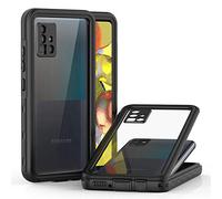 IMEIKONST Samsung Galaxy A51 4G IP68 Waterproof Case, Heavy Duty Front and Back Cover Full Body 360° Protective Shockproof Underwater Dustproof Armor Phone Case for Samsung A51 4G. Black FS