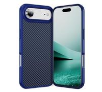 IMEIKONST Slim Case for iPhone 17 Air, Carbon Fiber + TPU Bumper Skin-Friendly Magnetic Shell, Wear Resistant Anti-Slip Anti-Scratch Shockproof Protective Cover for iPhone 17 Air. Dark Blue TXW
