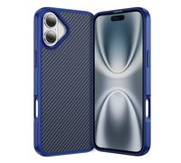 IMEIKONST Slim Case for iPhone 2025, Carbon Fiber + TPU Bumper Skin-Friendly Magnetic Shell, Wear Resistant Anti-Slip Anti-Scratch Shockproof Protective Cover for iPhone 2025. Dark Blue TXW