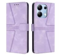 IMEIKONST Wallet Case for Redmi Note 13 4G, Magnetic Closure Flip Leather + TPU Bumper Case with RFID Block Card Holder Kickstand Shockproof Protective Cover for Redmi Note 13 4G. Purple XCS