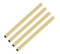 iMeistek 4Pcs Brass Tube, 4.5mm OD x 0.2mm Wall Thickness 200mm Length Metal Seamless Round Pipe Tubing