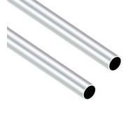 iMeistek 6063 Aluminium Round Tubes, 18mm OD 16mm ID 400mm Length Seamless Aluminium Tubes for DIY Model, Industrial,Decorative (2PCS)
