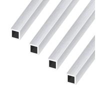 iMeistek 6063 Aluminium Square Tube, 20mm x 20mm x 2mm Wall Thickness, 300mm Length Hollow Square Aluminium Tubing,Suitable for DIY Models Home Decoration, Pack of 4