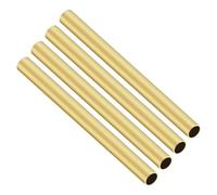 iMeistek Brass Round Tube, 8mm OD x 0.5mm Wall Thickness 200mm Length Seamless Straight Round Brass Tubing for DIY Crafts (4PCS)