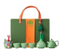 IMEITE Sugar Jar Ceramic Loose Tea Storage Jar Small Teapot Teacup Container One Pot Three Cups Chinese Set Gift Box Tea Canister