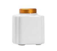 IMEITE Sugar Jar Mutton Fat Jade Porcelain Tea Can Dehua White Sealed Household Alloy Lid Small Tea Canister