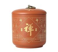 IMEITE Sugar Jar Purple Clay Tea Jar Small Sealed Pu'er Household Moisture-proof Ceramic Storage Portable Travel Tea Canister