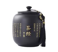 IMEITE Sugar Jar Purple Sand Bulk Tea Storage Jar Large Capacity Home Kitchen Sealed Chinese Container Empty Tea Canister(A)