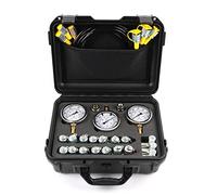 IMELBUFF Hydraulic Pressure Test Kit 25/40/60MPa Hydraulic Pressure Gauge Kit with 16 Couplings 3 Tee Connectors and 3 Test Hoses Hydraulic Tester Kit with 2 Years Warranty