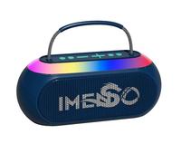 IMENSO S1046 Bluetooth Speaker 16W Portable Wireless Speaker with RGB Lights, Stereo Bass, TWS Pairing, USB/SD/AUX/FM, 3000mAh Battery (4H Playtime), Type-C Charging - for Party, Outdoor, Home (Blue)