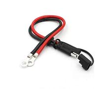 iMESTOU 10AWG SAE to O Ring Terminal Harness 2 Pin Quick Disconnect Plug 1 Feet Eyelet Terminal Harness Extension Cord Quick Disconnect SAE Connectors for 12V/24V Motorcycle, Car, Tractor(1)