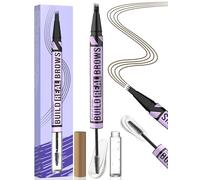 iMethod Eyebrow Pen and Eyebrow Gel - Eyebrow Pencils for Women with 4-Fork-Tip & Brow Gel Clear, Magical 2-in-1 Dual-Ended Brow Pen for Fuller-Looking Defined Brows, Stay All Day, Brown