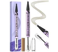 iMethod Eyebrow Pen and Eyebrow Gel - Eyebrow Pencils for Women with 4-Fork-Tip & Brow Gel Clear, Magical 2-in-1 Dual-Ended Brow Pen for Fuller-Looking Defined Brows, Stay All Day, Light Brown