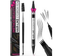 iMethod Eyebrow Pen - Eyebrow Pencil Magical 2-in-1 Eye Brow Pencils for Women with 4-Fork-Tip & Precise Brush-Tip Create Natural Hair-Like Brows, Last All-Day, Microblading Eyebrow Pen, Black