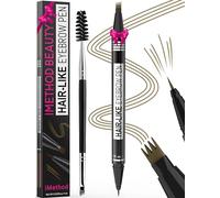 iMethod Eyebrow Pen - Eyebrow Pencil Magical 2-in-1 Eye Brow Pencils for Women with 4-Fork-Tip & Precise Brush-Tip Create Natural Hair-Like Brows, Last All-Day, Microblading Eyebrow Pen, Light Brown