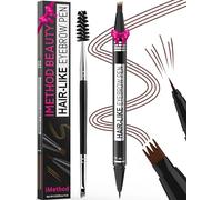 iMethod Eyebrow Pen - Eyebrow Pencil Magical 2-in-1 Eye Brow Pencils for Women with 4-Fork-Tip & Precise Brush-Tip Create Natural Hair-Like Brows, Last All-Day, Microblading Eyebrow Pen, Reddish Brown