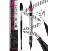 iMethod Eyebrow Pen - Eyebrow Pencil Magical 2-in-1 Eye Brow Pencils for Women with 4-Fork-Tip & Precise Brush-Tip Create Natural Hair-Like Brows, Last All-Day, Microblading Eyebrow Pen, Black Brown