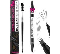 iMethod Eyebrow Pen - Eyebrow Pencil Magical 2-in-1 Eye Brow Pencils for Women with 4-Fork-Tip & Precise Brush-Tip Create Natural Hair-Like Brows, Last All-Day, Microblading Eyebrow Pen, Grey