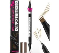 iMethod Eyebrow Pencils for Women - Eyebrow Pencil Magical 2-in-1 Dual-Ended Brow Pencil with 4-Fork-Tip & Ultra Precise Brush-Tip Create Natural Hair-Like Brows, Last All-Day, Natural Brown