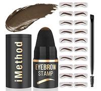 iMethod Eyebrow Stamp and Eyebrow Stencil Kit - Eyebrow Stamping Kit for Perfect Eyebrow Makeup, Eyebrow Pomade, 20 Eye brow Shaping Kit, Easy to Use, Long-Lasting, Brown