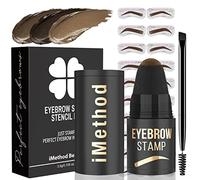iMethod Eyebrow Stamp and Eyebrow Stencil Kit - Eyebrow Stamping Kit for Perfect Eyebrow Makeup, Eyebrow Pomade, 20 Eye brow Shaping Kit, Easy to Use, Long-Lasting, Dark Brown