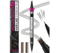 iMethod Microblading Eyebrow Pen - Eyebrow Pencil Magical 2-in-1 Dual-Ended Eye Brow Pencils for Women with 4-Fork-Tip & Precise Brush-Tip Create Natural Hair-Like Brows, Last All-Day, Black Brown