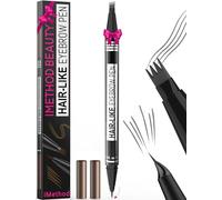 iMethod Microblading Eyebrow Pen - Eyebrow Pencil Magical 2-in-1 Dual-Ended Eye Brow Pencils for Women with 4-Fork-Tip & Precise Brush-Tip Create Natural Hair-Like Brows, Last All-Day, Grey