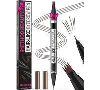 iMethod Microblading Eyebrow Pen - Eyebrow Pencil Magical 2-in-1 Dual-Ended Eye Brow Pencils for Women with 4-Fork-Tip & Precise Brush-Tip Create Natural Hair-Like Brows, Last All-Day, Dark Brown