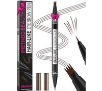 iMethod Microblading Eyebrow Pen - Eyebrow Pencil Magical 2-in-1 Dual-Ended Eye Brow Pencils for Women with 4-Fork-Tip & Precise Brush-Tip Create Natural Hair-Like Brows, Last All-Day, Reddish Brown