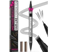 iMethod Microblading Eyebrow Pen - Eyebrow Pencil Magical 2-in-1 Dual-Ended Eye Brow Pencils for Women with 4-Fork-Tip & Ultra Precise Brush-Tip Create Natural Hair-Like Brows, Last All-Day, Black