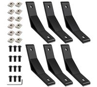 iMetrx 135 Degree Angle Corner Bracket Black 3030 Extrusion Hardware T-Slot V-Slot Accessories with M6 Screws and Nuts for 30x30 Aluminum Profile Connector 3D Printer Accessories