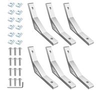 iMetrx 135 Degree Angle Corner Bracket Sliver 2020 Extrusion Hardware T-Slot V-Slot Accessories with M5 Screws and Nuts for 20x20 Aluminum Profile Connector 3D Printer Accessories
