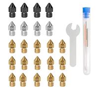 IMETRX 3D Printer MK8 Nozzles Cleaning Kit 23PCS 0.4MM-0.5MM-0.6MM (Hardened Steel, Stainless Steel, Brass) forEnder 3 nozzle Ender 3 V2 nozzle