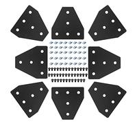 iMetrx 4040 Aluminum Extrusion T-Slot Connector Bracket,8PCS Joint Plates+40Pcs M8 Nuts+40Pcs M8*16mm Hex Socket Cap Screw for 4040 Series Aluminum Profile 3D Printer Frame